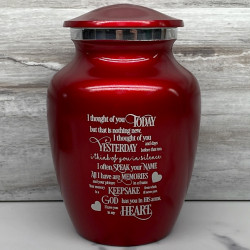 Customer Gallery - I Thought Of You Today Sharing Urn - Ruby Red