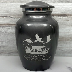 Customer Gallery - Hunting Dog Sharing Urn - Gunmetal Gray