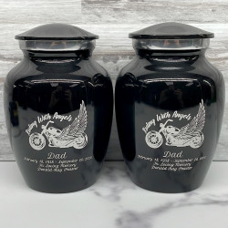 Customer Gallery - Riding with Angels Sharing Urn - Jet Black