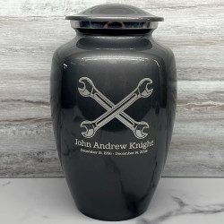 Customer Gallery - Mechanic Wrench Cremation Urn - Gunmetal Gray