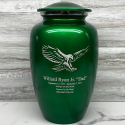 Customer Gallery - Eagle Cremation Urn - Shamrock Green