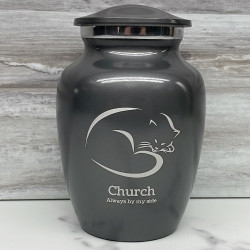 Customer Gallery - Sleeping Cat Cremation Urn - Gunmetal Gray