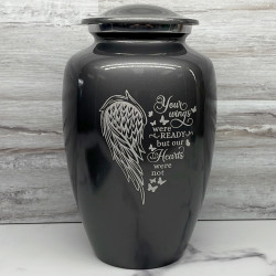 Customer Gallery - Your Wings Were Ready Cremation Urn - Gunmetal Gray