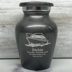 Customer Gallery - Boat Keepsake Urn - Gunmetal Gray