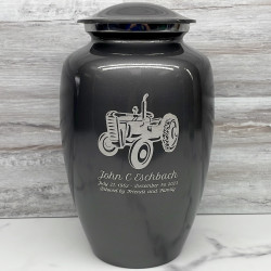 Customer Gallery - Classic Tractor Cremation Urn - Gunmetal Gray