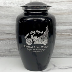 Customer Gallery - Riding with Angels Cremation Urn - Jet Black
