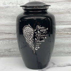 Customer Gallery - Your Wings Were Ready Cremation Urn - Jet Black