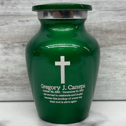 Customer Gallery - Cross Keepsake Urn - Shamrock Green