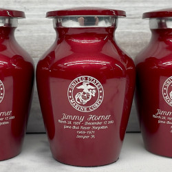 Customer Gallery - Marine Corps Keepsake Urn - Ruby Red
