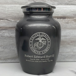 Customer Gallery - Marine Corps Sharing Urn - Gunmetal Gray