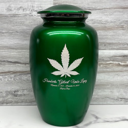 Customer Gallery - Marijuana Cremation Urn - Shamrock Green