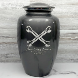 Customer Gallery - Mechanic Wrench Cremation Urn - Gunmetal Gray