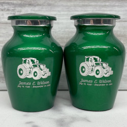 Customer Gallery - Modern Tractor Keepsake Urn - Shamrock Green