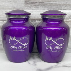 Customer Gallery - My Mom Walks With Me Sharing Urn - Purple Luster