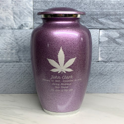 Customer Gallery - Marijuana Cremation Urn - Purple Luster