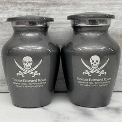 Customer Gallery - Pirate Skull Keepsake Urn - Gunmetal Gray