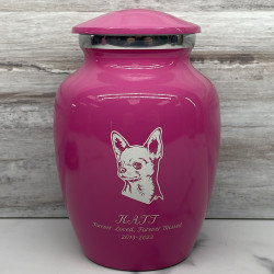 Customer Gallery - Small Chihuahua Pet Cremation Urn - Rose Pink
