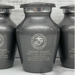 Customer Gallery - Marine Corps Keepsake Urn - Gunmetal Gray