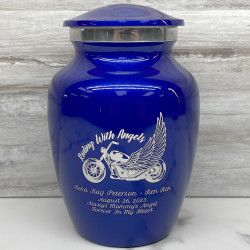 Customer Gallery - Riding with Angels Motorcycle Sharing Urn - Midnight Blue