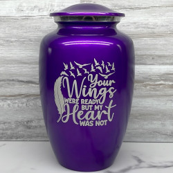 Customer Gallery - Going Home Cremation Urn - Purple Luster