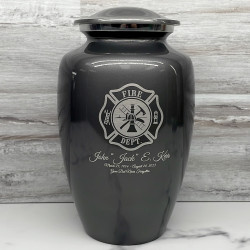 Customer Gallery - Firefighter Cremation Urn - Gunmetal Gray