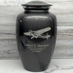 Customer Gallery - Airplane II Cremation Urn - Gunmetal Gray