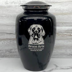 Customer Gallery - Extra Large English Mastiff Pet Cremation Urn - Jet Black