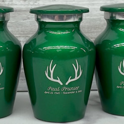Customer Gallery - Antlers Keepsake Urn - Shamrock Green