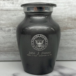 Customer Gallery - Navy Keepsake Urn - Gunmetal Gray