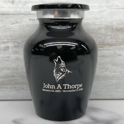 Customer Gallery - Wolf Keepsake Urn - Jet Black