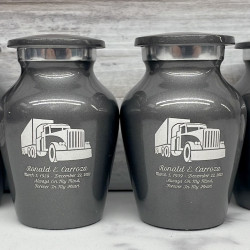 Customer Gallery - Semi Truck Keepsake Urn - Gunmetal Gray