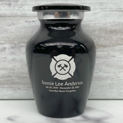 Customer Gallery - Firefighter Keepsake Urn - Jet Black