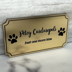 Customer Gallery - DIY Pet Cremation Urn Plate - Brushed Gold - 4" w x 2.25" h