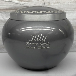 Customer Gallery - Small Odyssey Pet Urn - Gunmetal Gray