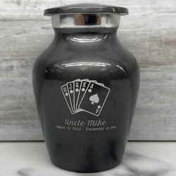 Customer Gallery - Playing Cards Keepsake Urn - Gunmetal Gray