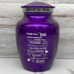 Customer Gallery - I Thought Of You Today Sharing Urn - Purple Luster