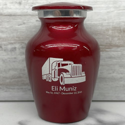 Customer Gallery - Semi Truck Keepsake Urn - Ruby Red