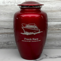 Customer Gallery - Boat Cremation Urn - Ruby Red
