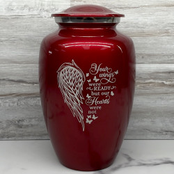 Customer Gallery - Your Wings Were Ready Cremation Urn - Ruby Red