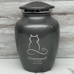 Customer Gallery - Infinite Love Cat Cremation Urn - Gunmetal Gray