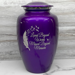 Customer Gallery - Loved Beyond Words Cremation Urn - Purple Luster