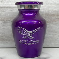 Customer Gallery - Eagle Keepsake Urn - Purple Luster