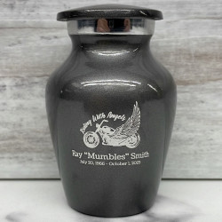 Customer Gallery - Riding with Angels Keepsake Urn - Gunmetal Gray