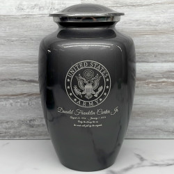 Customer Gallery - Army Cremation Urn - Gunmetal Gray