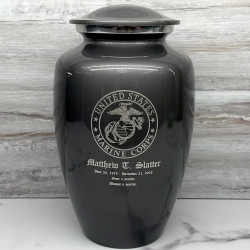 Customer Gallery - Marine Corps Cremation Urn - Gunmetal Gray