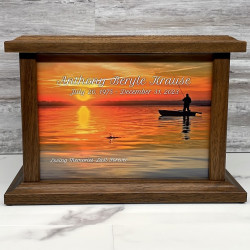 Customer Gallery - Lake Sunset Cremation Urn - Prestige Walnut