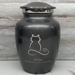 Customer Gallery - Infinite Love Cat Cremation Urn - Gunmetal Gray