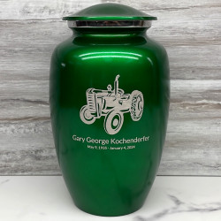 Customer Gallery - Classic Tractor Cremation Urn - Shamrock Green