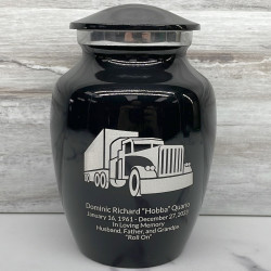 Customer Gallery - Semi Truck Sharing Urn - Jet Black