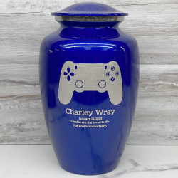 Customer Gallery - Gaming Controller Cremation Urn - Midnight Blue